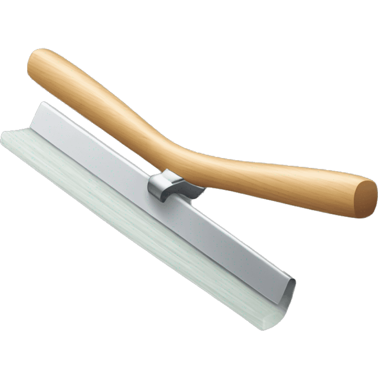 squeegee with long wooden handle emoji