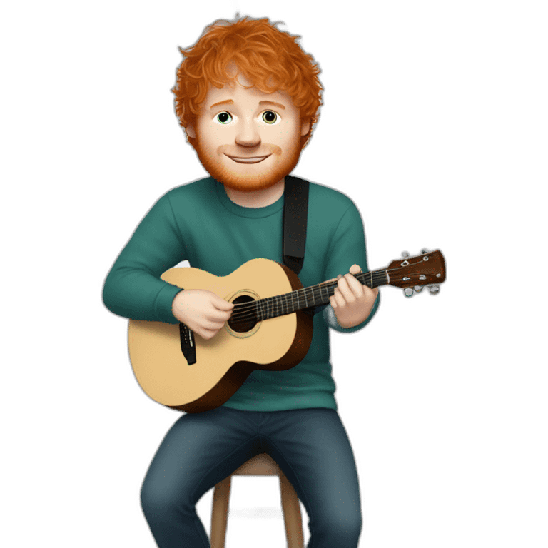 Ed Sheeran with a guitar emoji