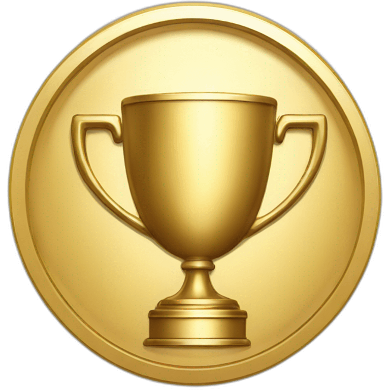 gold trophy in Round coin emoji