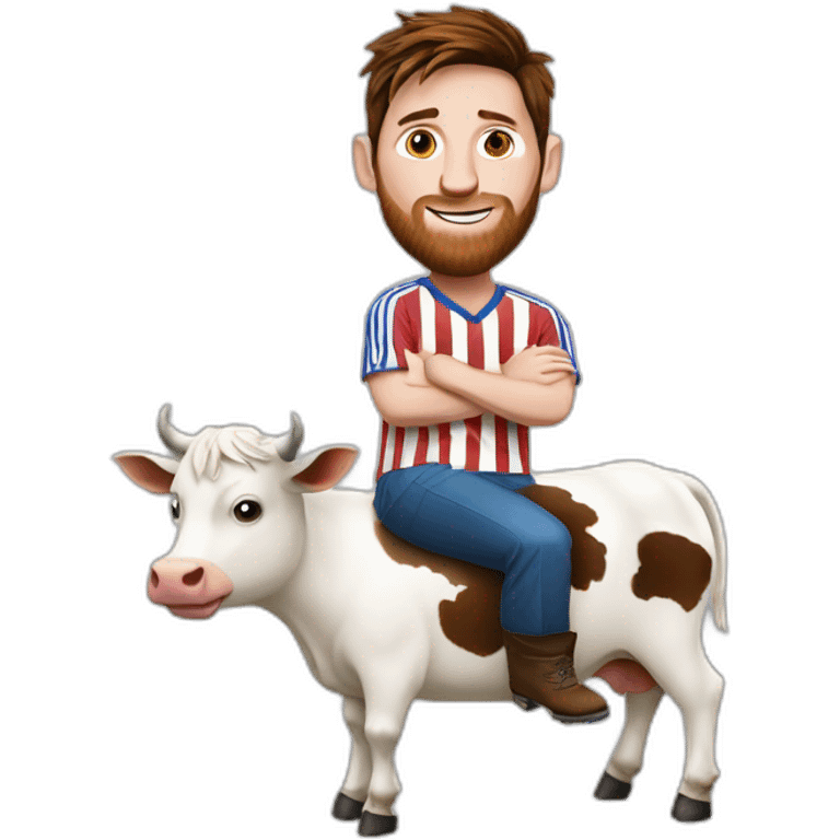 Messi sur une vache emoji