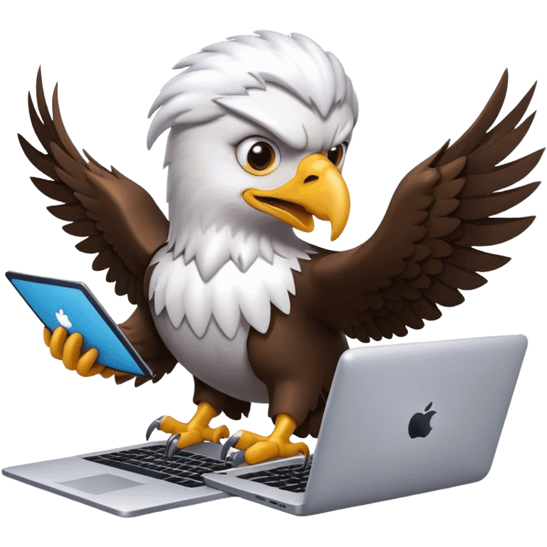 eagle with laptop emoji