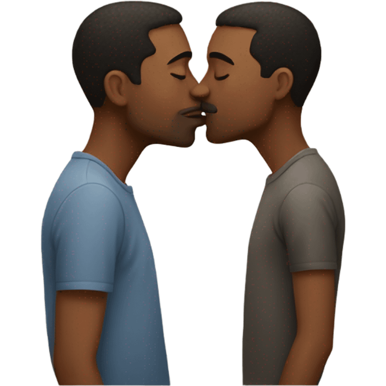 Men kissing emoji