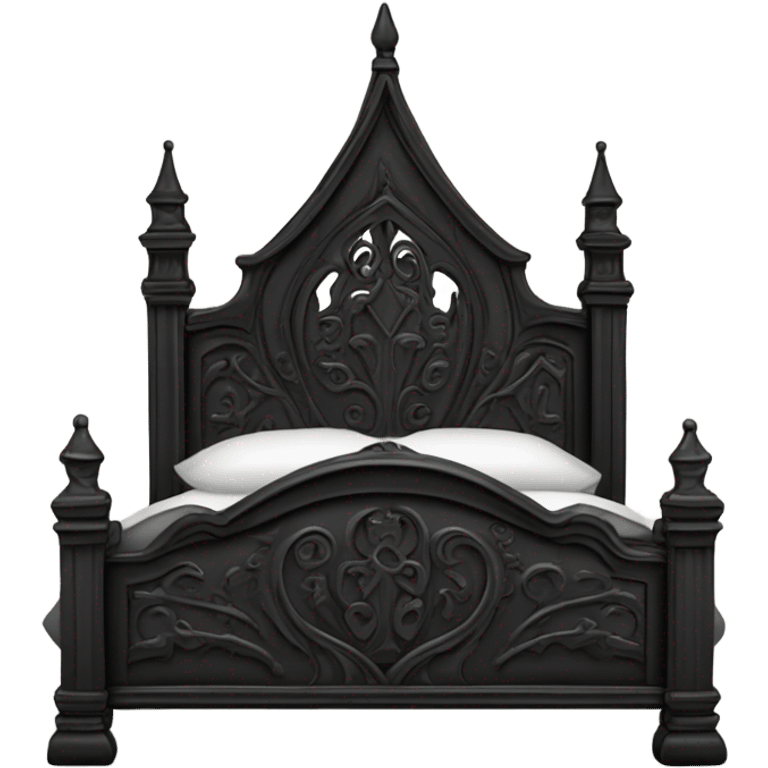 Gothic bed in black emoji