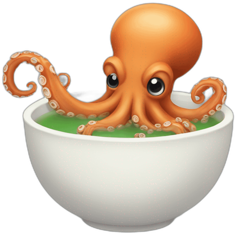 octopus drinking soup emoji