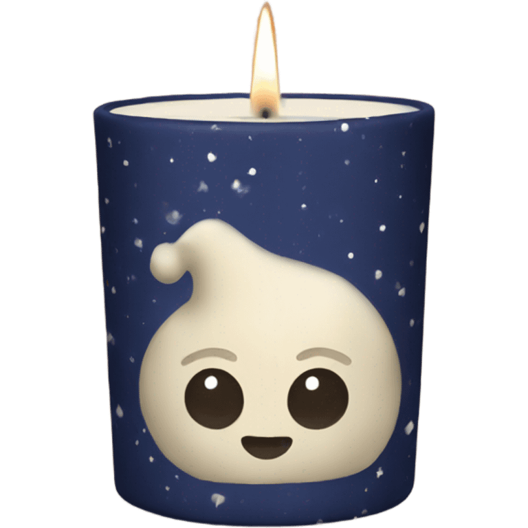 Beige winter vibe candle emoji