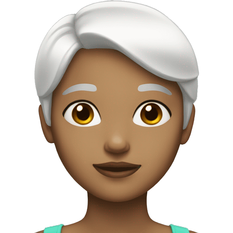 girl with short white hair emoji