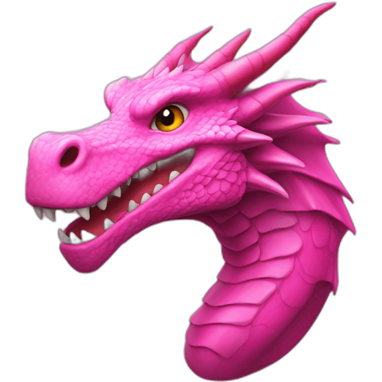 pink dragon head emoji