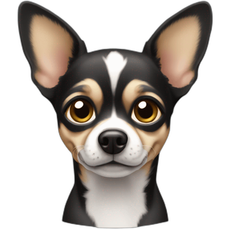 chihuahua negro enfadado emoji