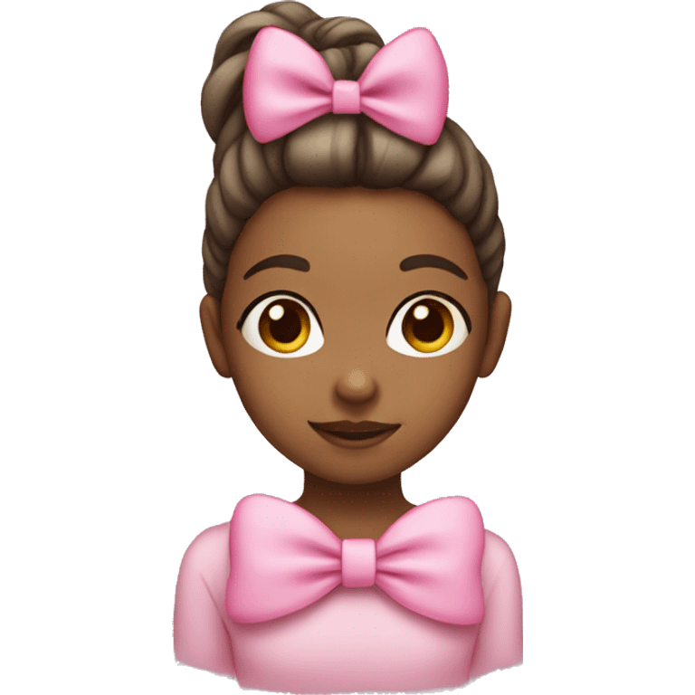 Girl with pink bow  emoji