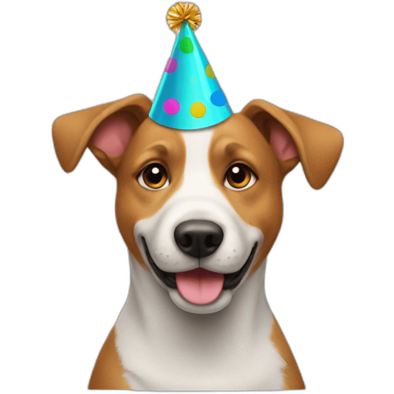 dog with a party hat emoji