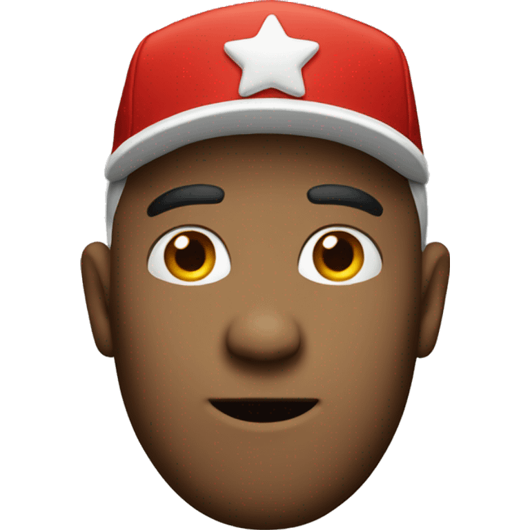 Red hat wearing white man emoji