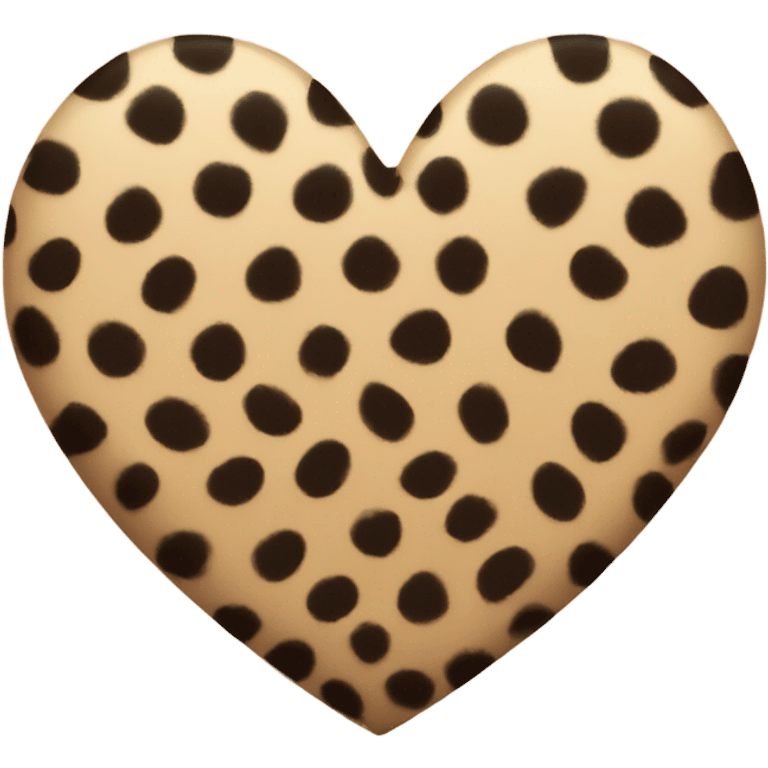 Leopard print heart emoji