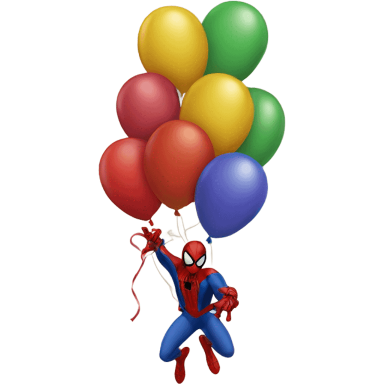 Spider-Man with balloons emoji