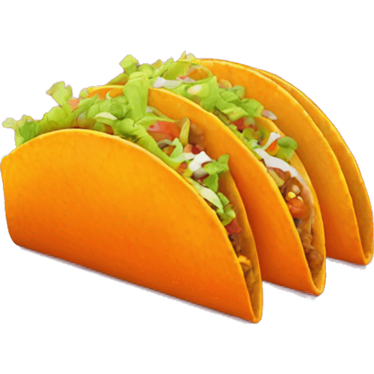 Neon orange taco shell emoji