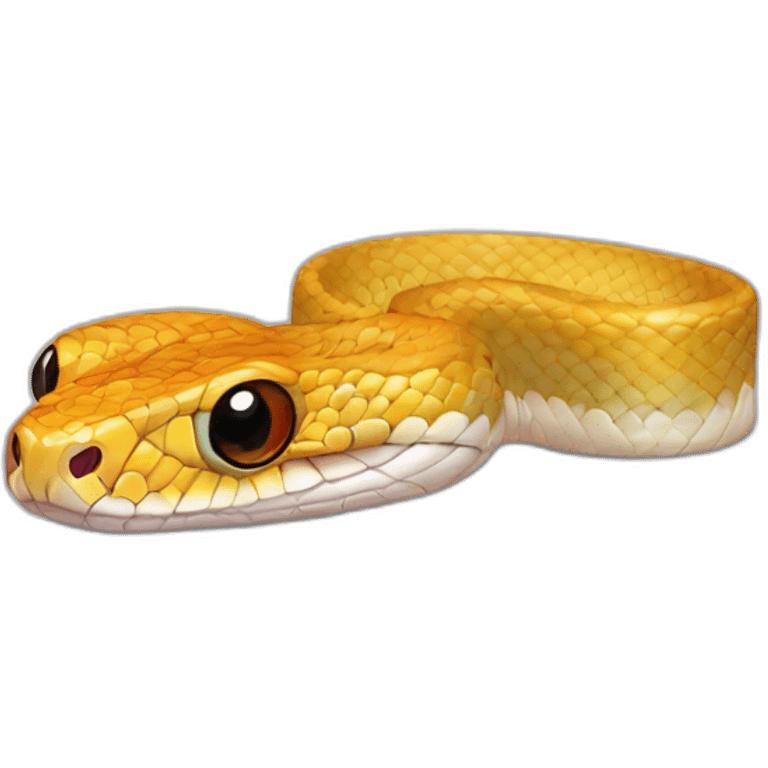 Corn snake with head poking out of hiding emoji