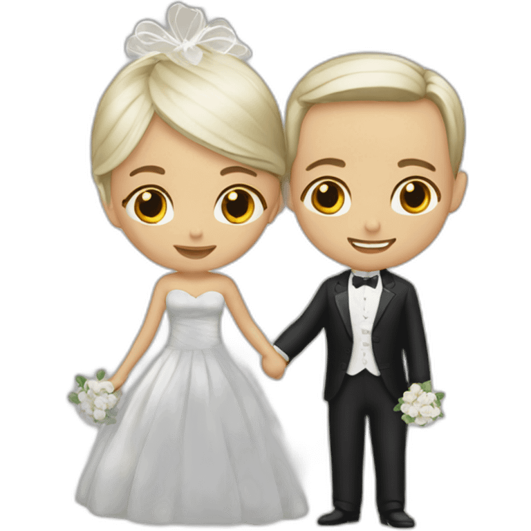 mariage deux blancs emoji