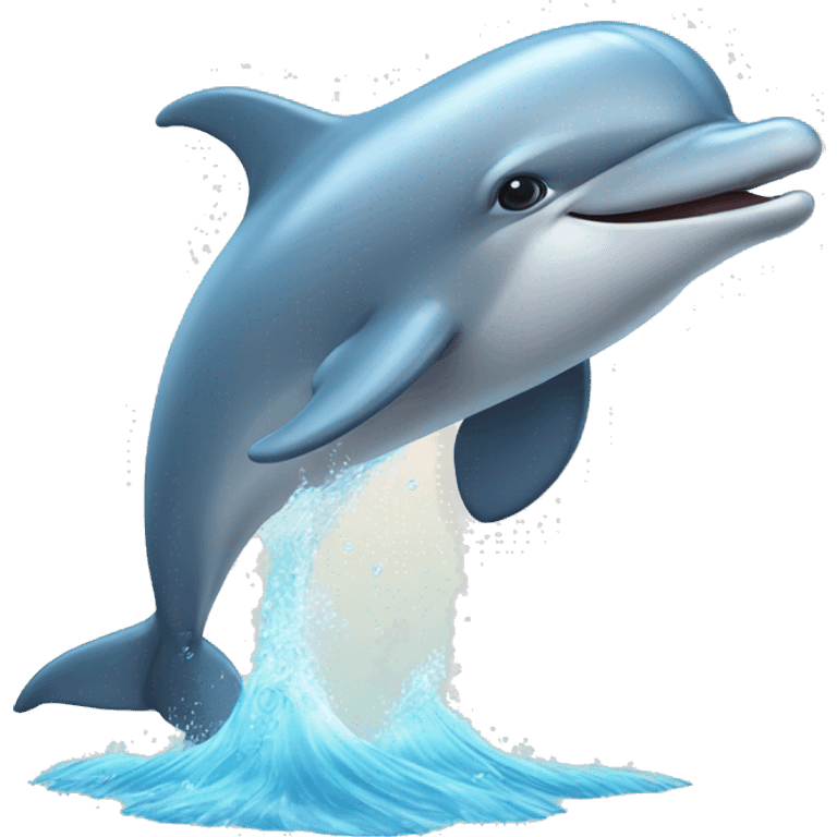 Dolphin that waves greets emoji