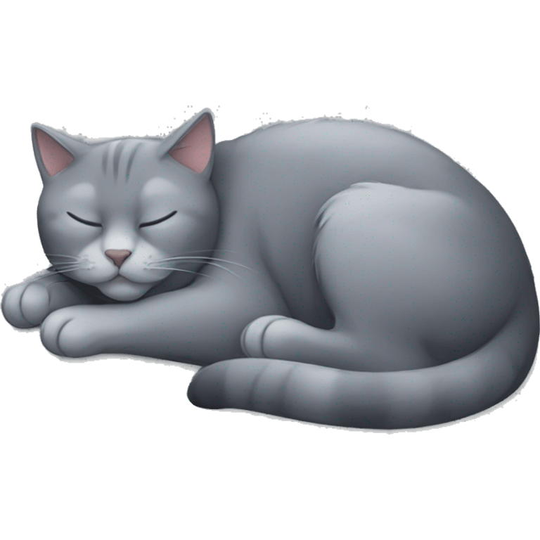 Sleeping gray cat  emoji