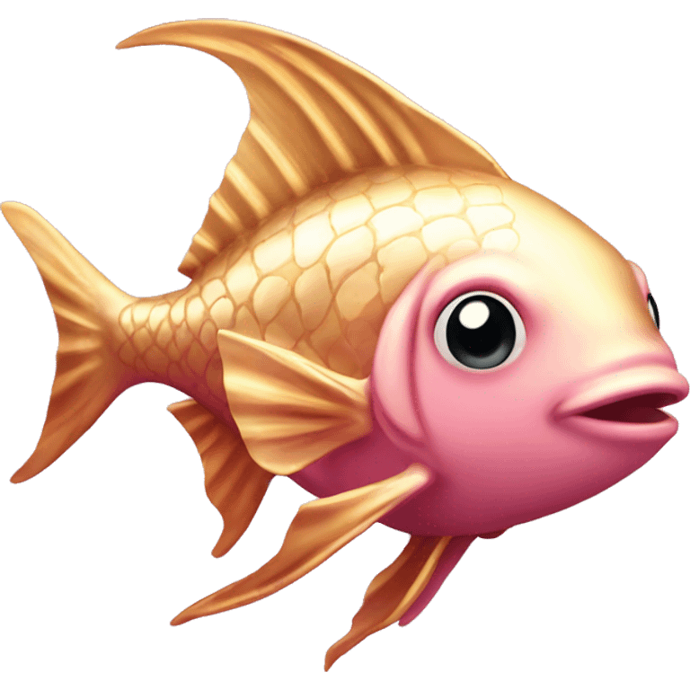 Pink gold baby sail fish   emoji