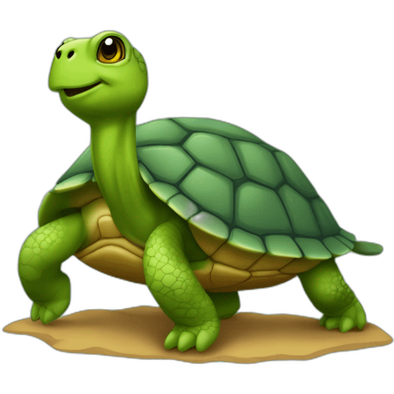 Tortue sur une tortue emoji