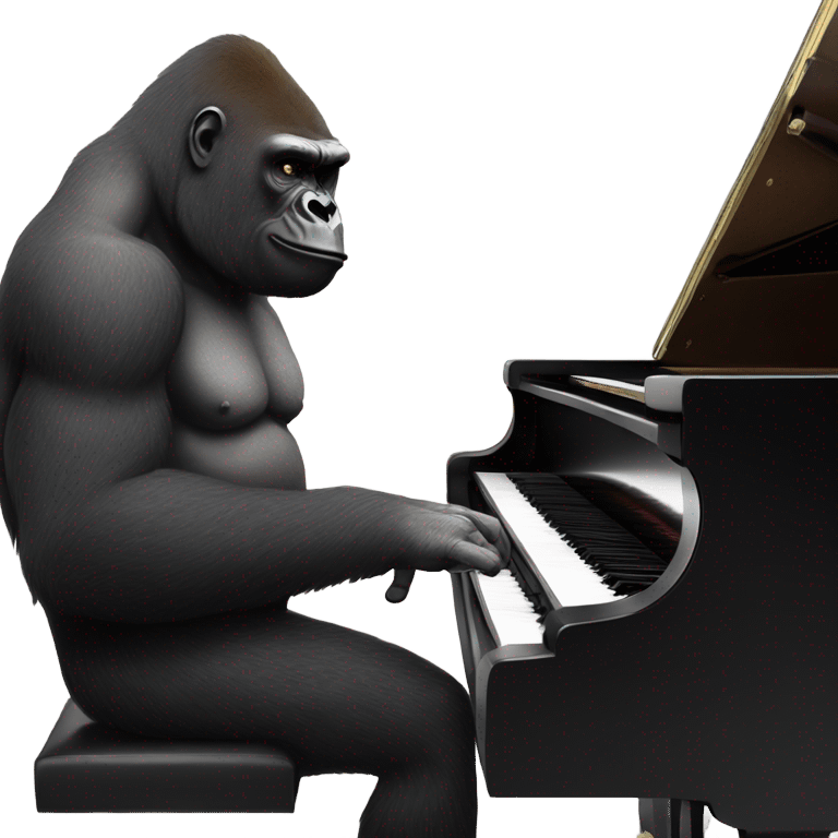 gorilla playing piano from Sing movie emoji