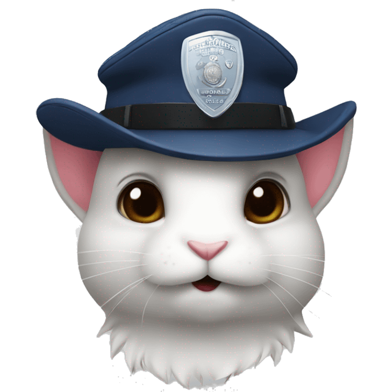 rabbit with police hat emoji