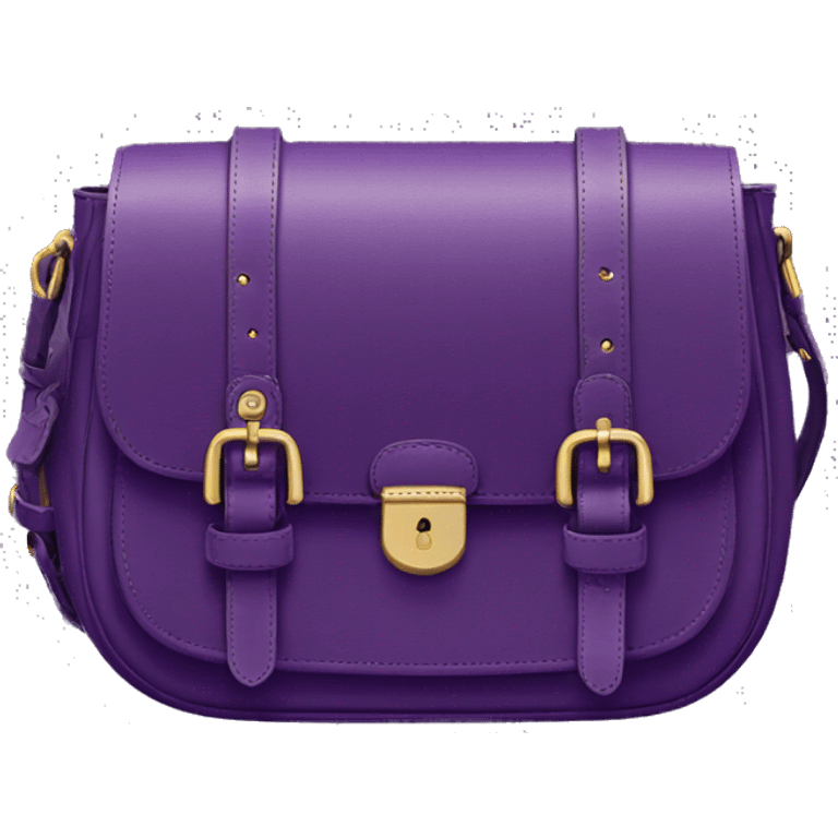 Dark purple coach saddle bag emoji