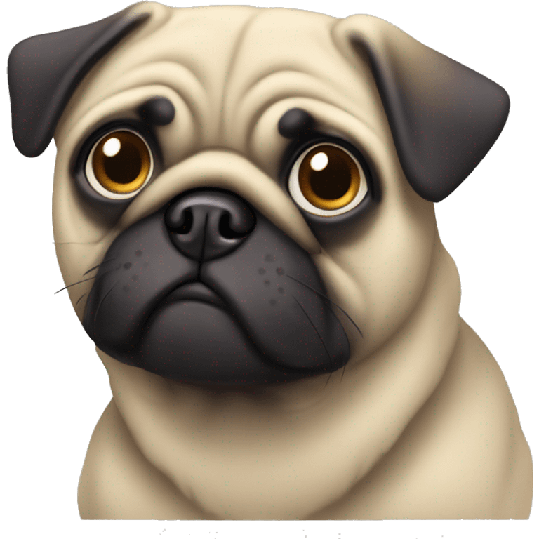 An old pug named kira emoji