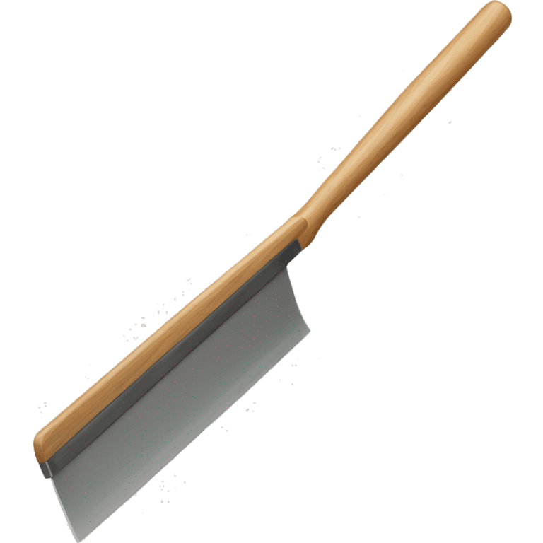 squeegee with long wooden handle emoji