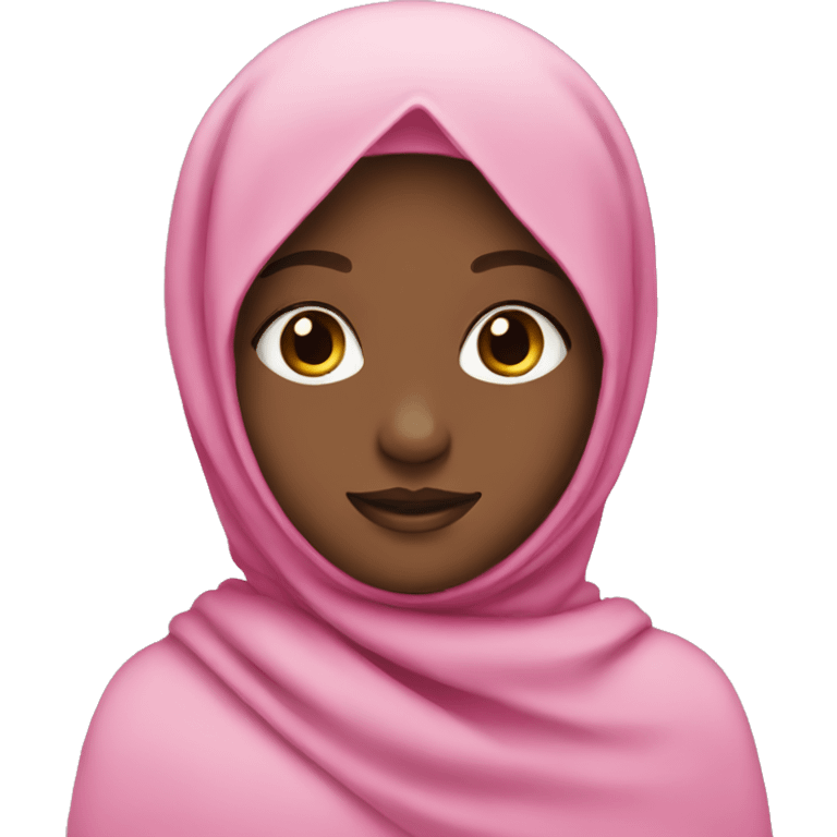 Girl with pink hijab  emoji