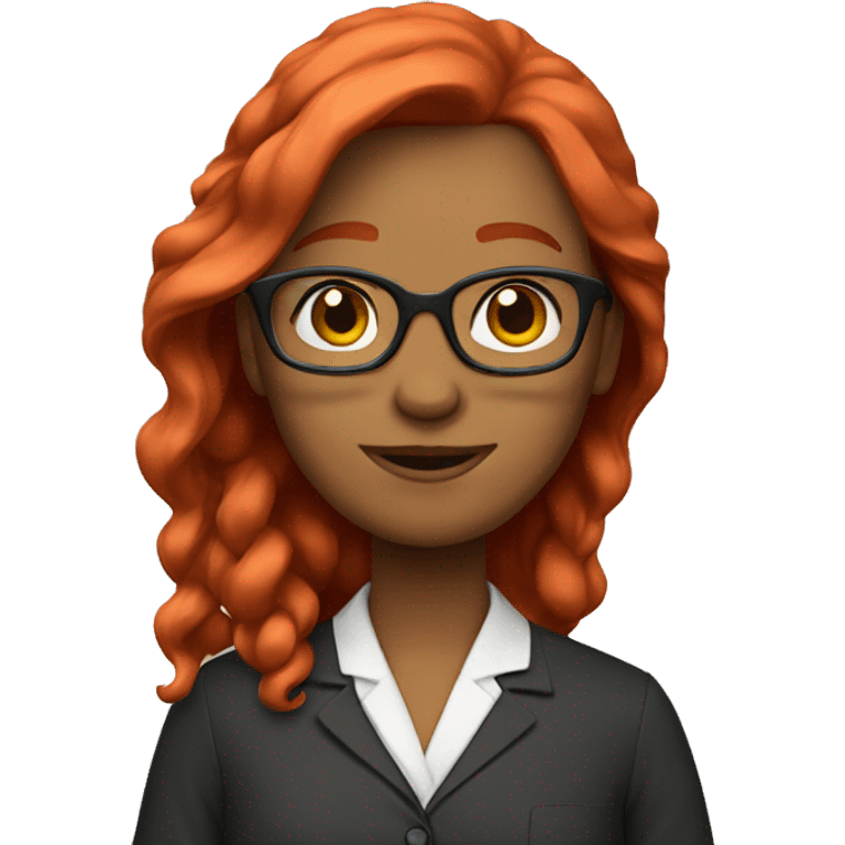 Teacher with red Hair  emoji