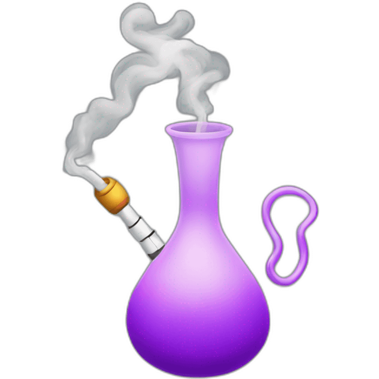 Lines in the shape of a hookah and a shisha smoke emoji