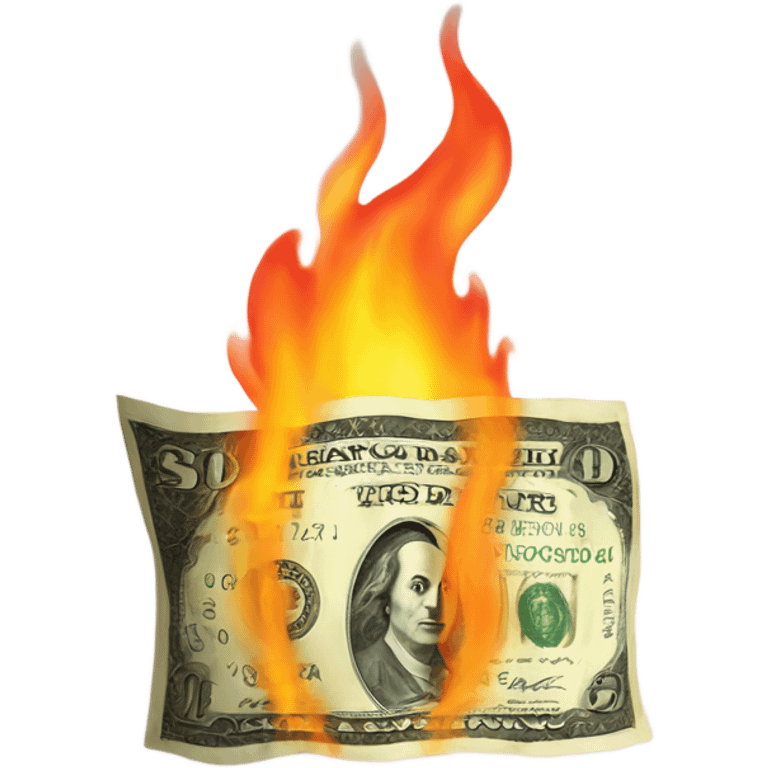 Money on fire emoji