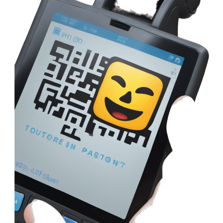 QR code on a POS device emoji