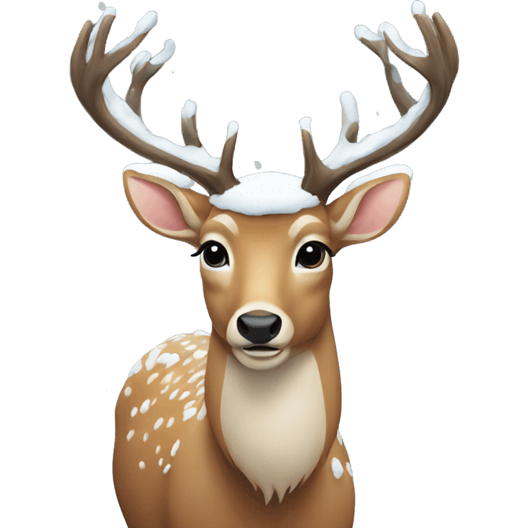 deer in snow emoji