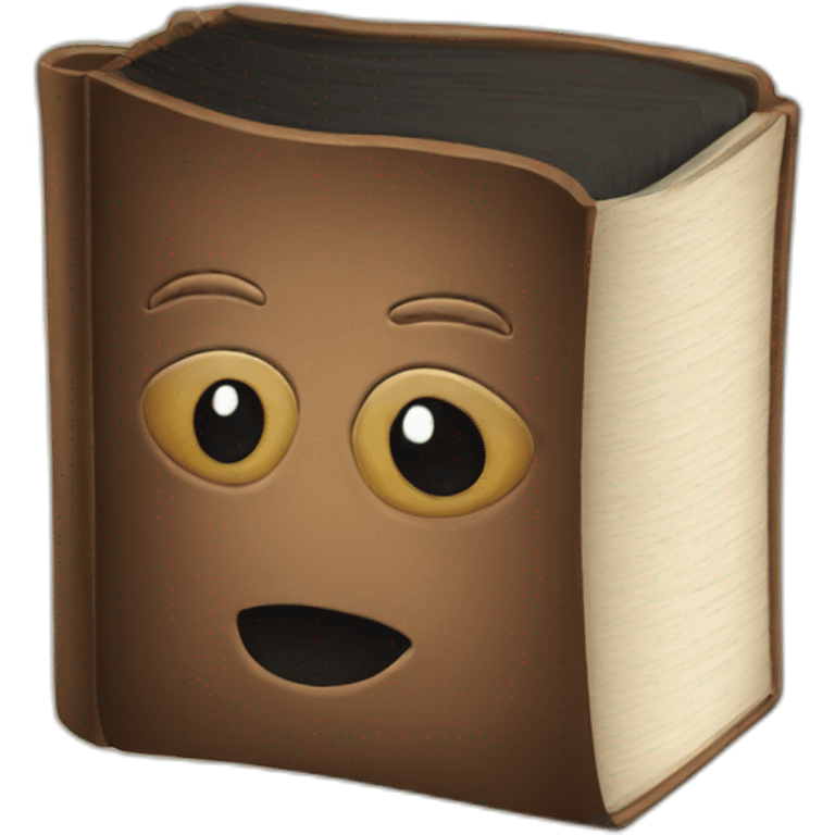 Book with face emoji