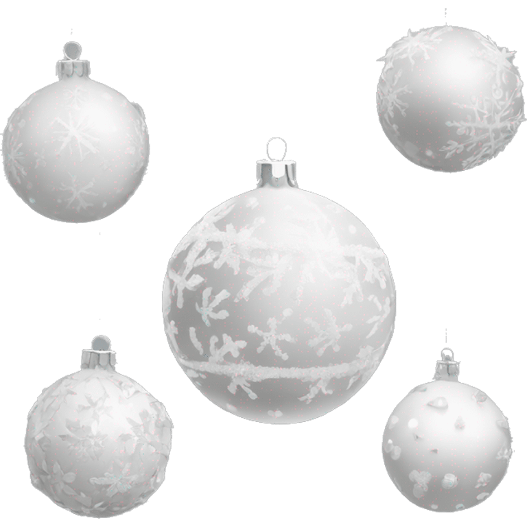 Christmas ball decorations white  emoji