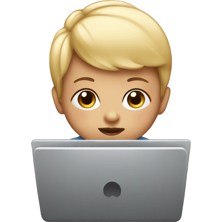 Baby with laptop emoji