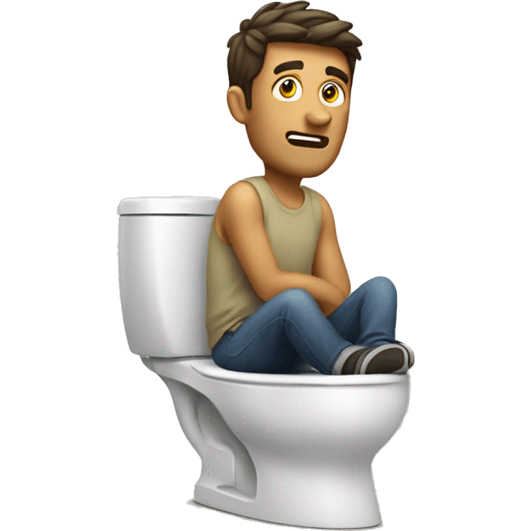 Guy on a toilet emoji