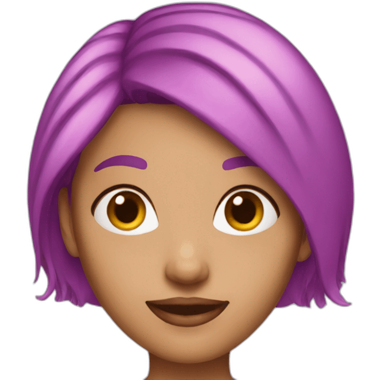 woman pink purple hair emoji