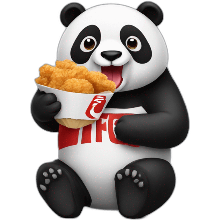 Panda eating kfc emoji