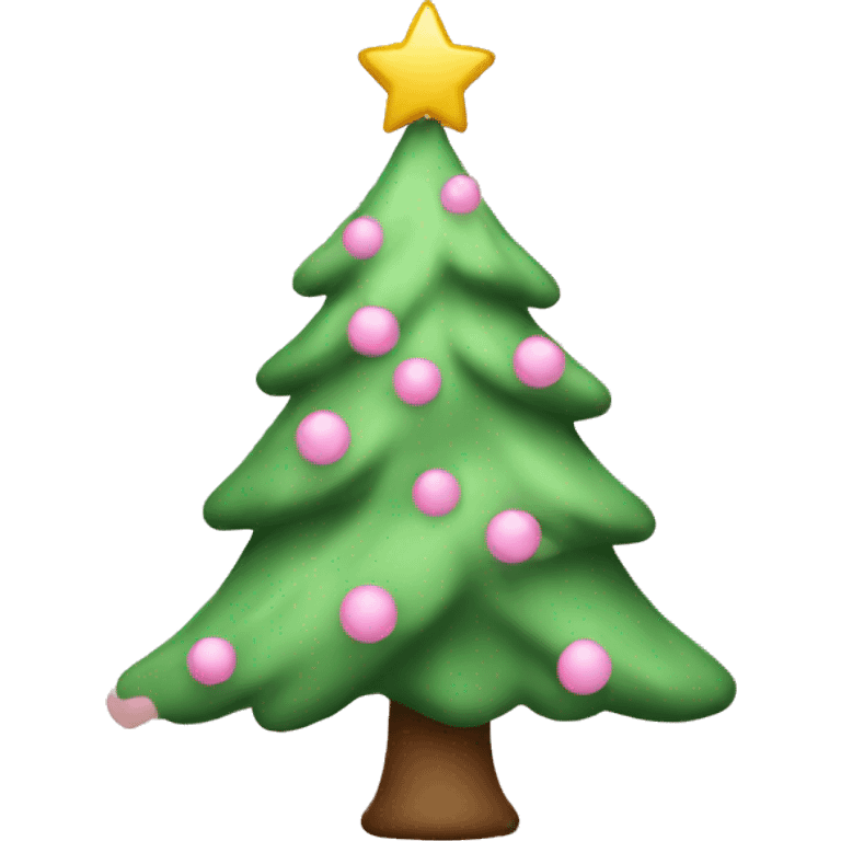 light pink christmas tree emoji