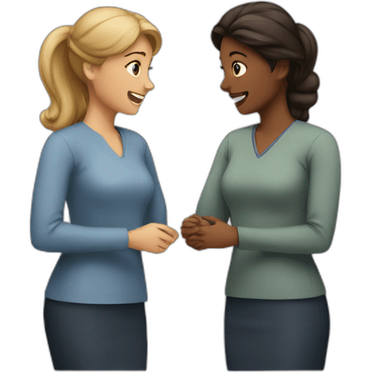 two women talking emoji