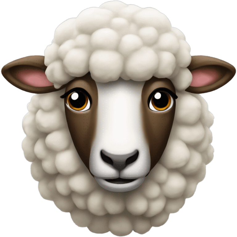 A sheep’s head and body but the look of Rambo emoji