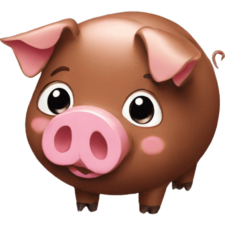 Pig eating chocolate  emoji