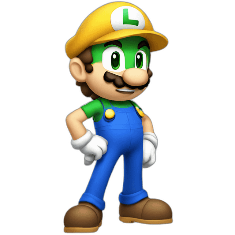 Luigi wearing sonic clothes emoji