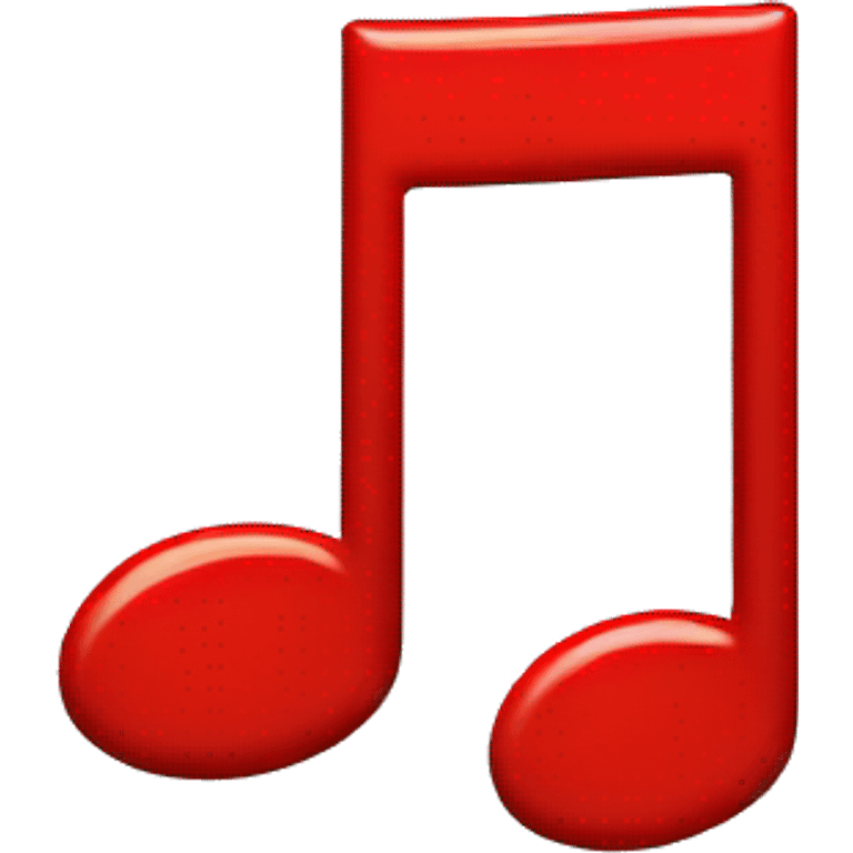 simple red musical note emoji