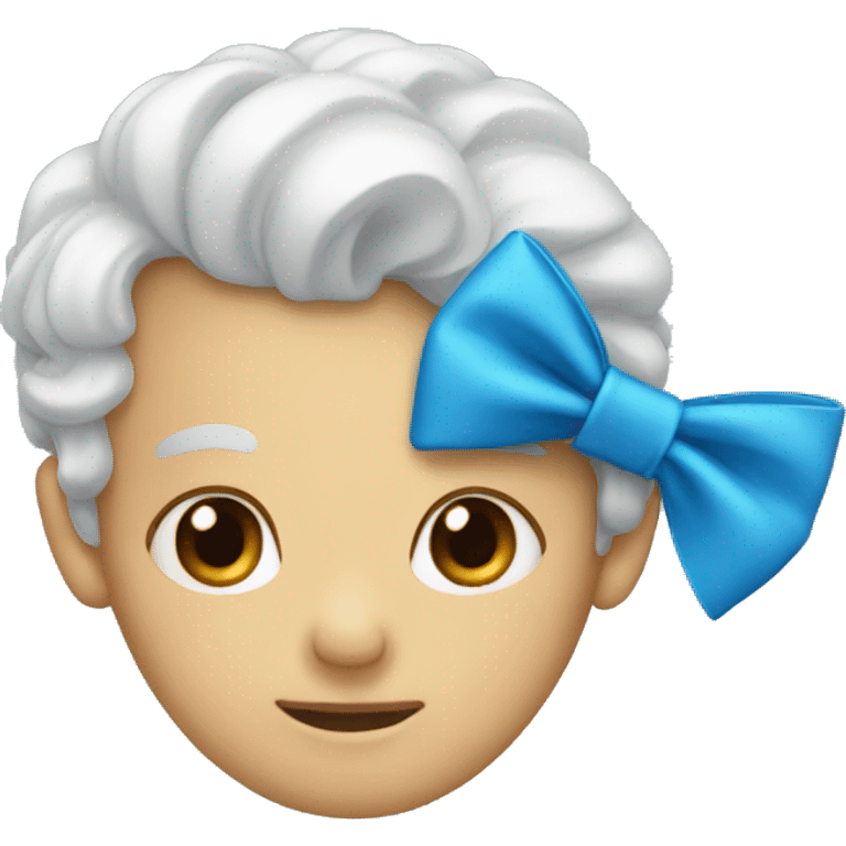 Blue bow emoji