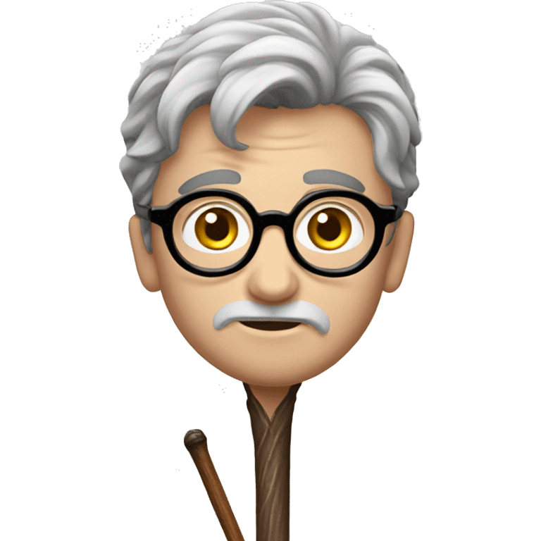 harry potter with elderwand emoji