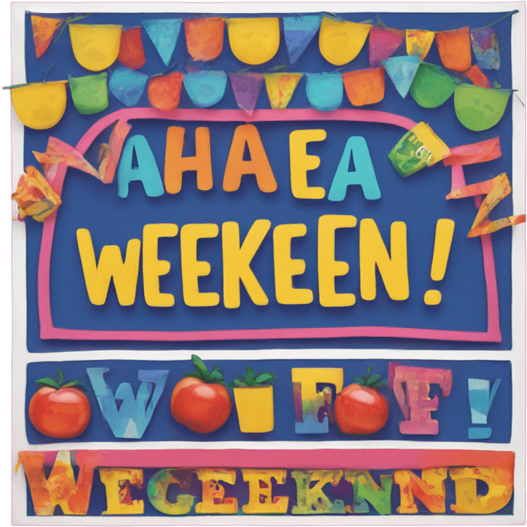 Have a great weekend sign  emoji